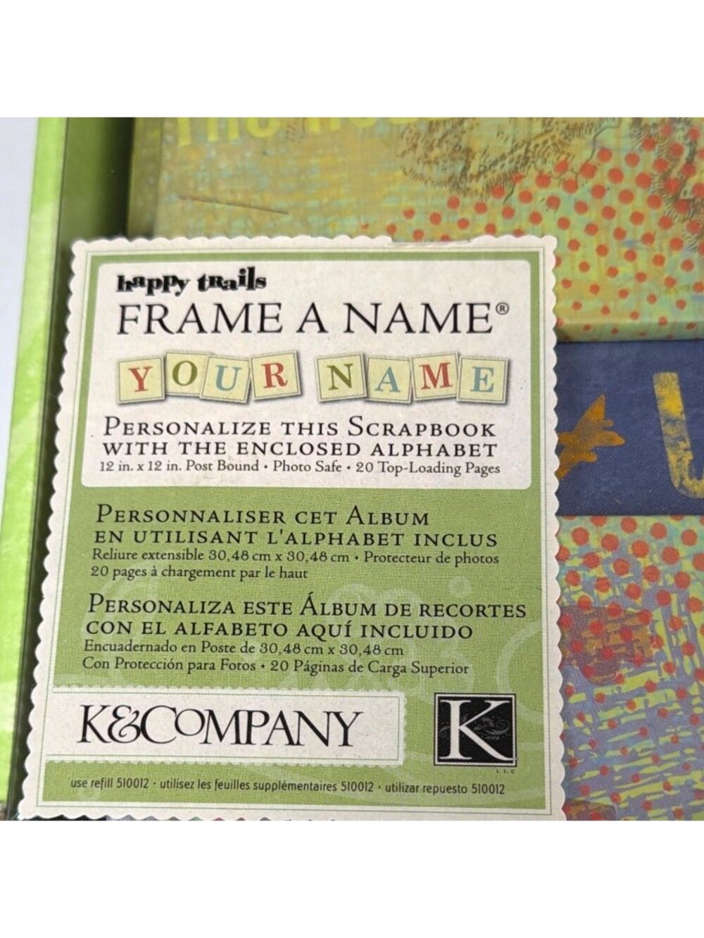 Vintage Scrapbook Album Kit Happy Trails Frame Name Postbound Craft Y2K Retired - Picture 2 of 12